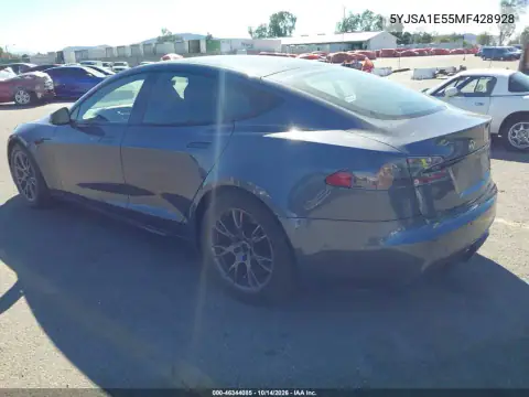 5YJSA1E55MF428928 — 2021 Tesla Model S, ფოტო 3, IAAI 03.11.2026, წინა ნაწილი