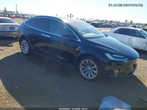 5YJXCBE29HF035256 — 2017 Tesla Model X, Задняя часть, фото до ремонта