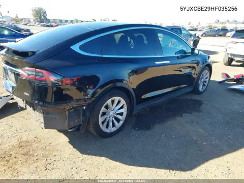 5YJXCBE29HF035256 — 2017 Tesla Model X, photo 4 from IAAI, Rear end