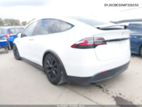 5YJXCBE5XMF326353 — 2021 Tesla Model X, фото 3 с аукциона IAAI, правый бок