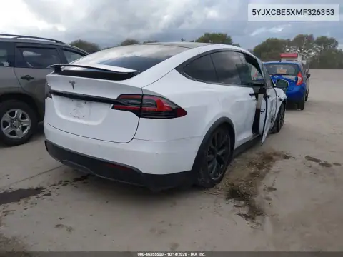 5YJXCBE5XMF326353 — 2021 Tesla Model X, фото 4 с аукциона IAAI, правый бок