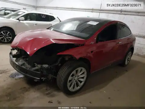 5YJXCDE25MF323071 — 2021 Tesla Model X, photo 2 from IAAI, Front end