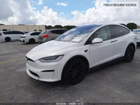 2022 Tesla Model X Plaid Tri Motor All-Wheel Drive VIN 7SAXCBE64NF332906 фото 2