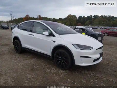 7SAXCAE59PF416143 — 2023 Tesla Model X, Підтоплення, фото до ремонту
