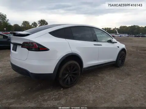 7SAXCAE59PF416143 — 2023 Tesla Model X, photo 4 from IAAI, Flood