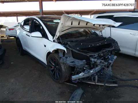 7SAXCBE63PF428707 — 2023 Tesla Model X, Передня частина, фото до ремонту