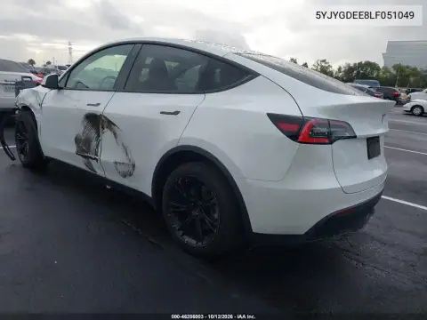5YJYGDEE8LF051049 — 2020 Tesla Model Y, zdjęcie 3 z IAAI, Przód