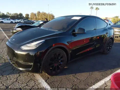 5YJYGDEE8LF056591 — 2020 Tesla Model Y, фото 2 с аукциона IAAI, Правый бок