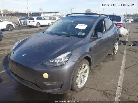 5YJYGDEE8LF045252 — 2020 Tesla Model Y, foto 2 de IAAI, Trasera izquierda