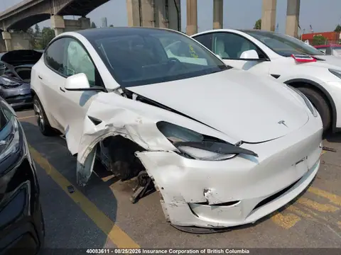 5YJYGDEE6MF091891 — 2021 Tesla Model Y, Lado derecho (Right Side), fotos antes de reparar