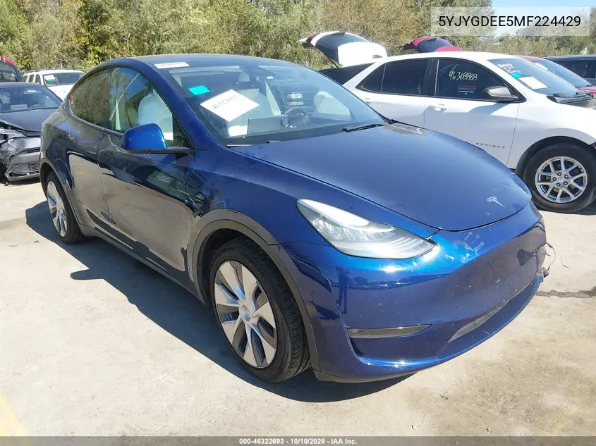 2021 Tesla Model Y Long Range Dual Motor All-Wheel Drive VIN 5YJYGDEE5MF224429 фото 1
