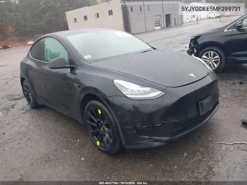 2021 Tesla Model Y Long Range Dual Motor All-Wheel Drive VIN 5YJYGDEE5MF299731 фото 1