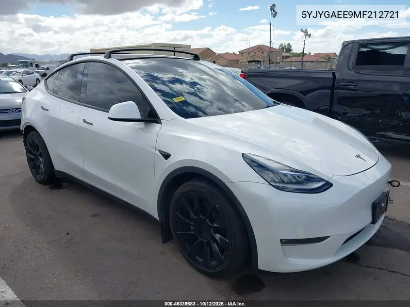 2021 Tesla Model Y Long Range Dual Motor All-Wheel Drive VIN 5YJYGAEE9MF212721 фото 1