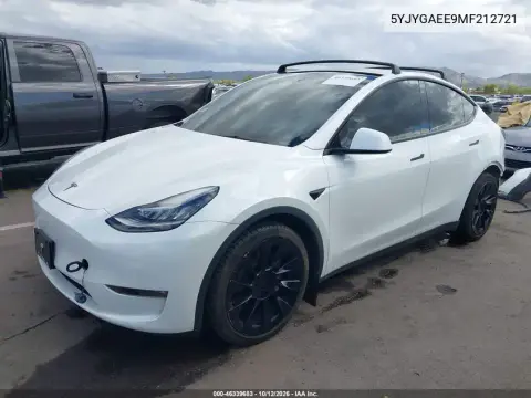 2021 Tesla Model Y Long Range Dual Motor All-Wheel Drive VIN 5YJYGAEE9MF212721 фото 2