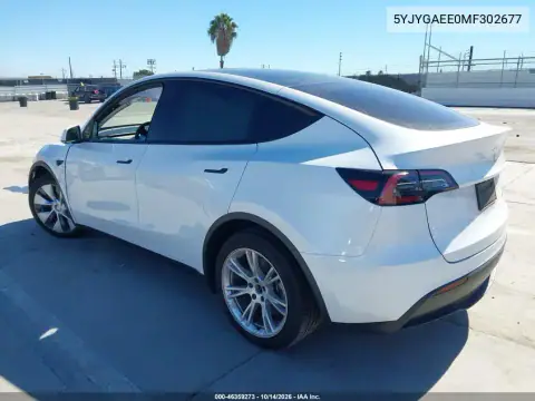 5YJYGAEE0MF302677 — 2021 Tesla Model Y, photo 3 from IAAI, Front end
