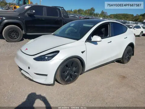2023 Tesla Model Y Awd/Long Range Dual Motor All-Wheel Drive VIN 7SAYGDEE4PF687587 фото 2