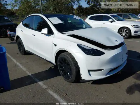 7SAYGDEE4PF760635 — 2023 Tesla Model Y, Передня частина, фото до ремонту