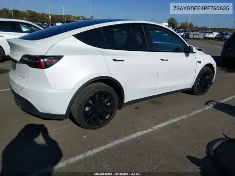 7SAYGDEE4PF760635 — 2023 Tesla Model Y, фото 4 с аукциона IAAI, ПЕРЕДНЯЯ ЧАСТЬ