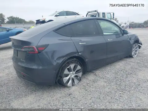 7SAYGAEE5PF645170 — 2023 Tesla Model Y, zdjęcie 4 z IAAI, Przód
