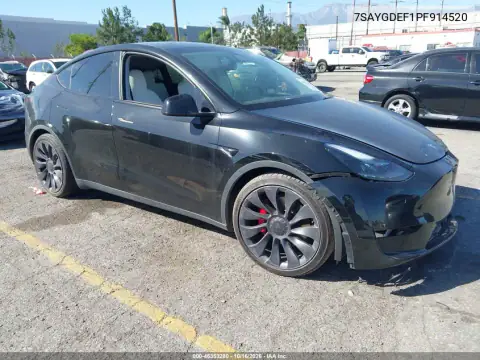 7SAYGDEF1PF914520 — 2023 Tesla Model Y, Передня частина, фото до ремонту