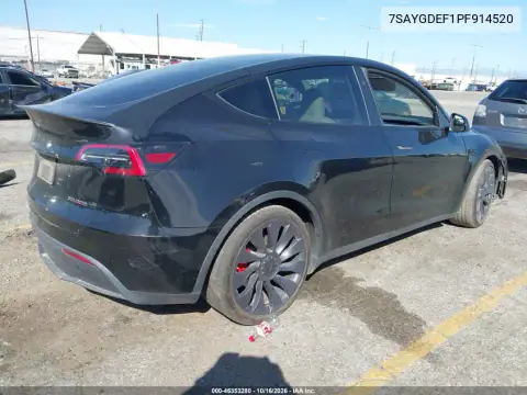7SAYGDEF1PF914520 — 2023 Tesla Model Y, photo 4 from IAAI, Front end