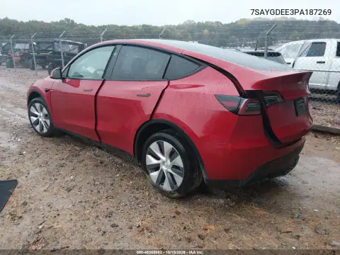 7SAYGDEE3PA187269 — 2023 Tesla Model Y, фото 3 з IAAI, Передня частина