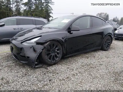 7SAYGDEE3PF824339 — 2023 Tesla Model Y, photo 2 from IAAI, Left front