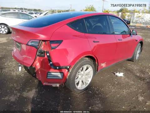 7SAYGDEE3PA195078 — 2023 Tesla Model Y, фото 4 з IAAI, Задня частина