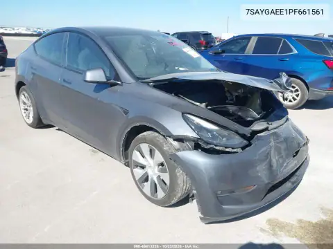7SAYGAEE1PF661561 — 2023 Tesla Model Y, Передня частина, фото до ремонту