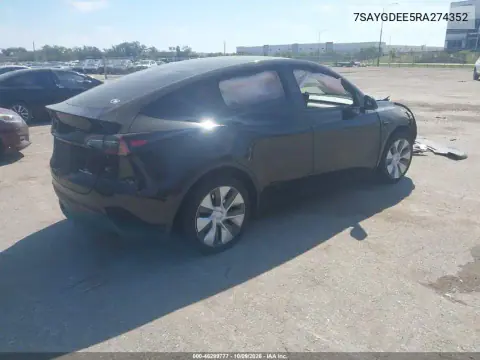 2024 Tesla Model Y Long Range Dual Motor All-Wheel Drive VIN 7SAYGDEE5RA274352 фото 4