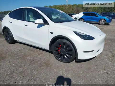 7SAYGDEF2RA259607 — 2024 Tesla Model Y, ქვედა ნაწილის დაზიანება, ფოტოები შეკეთებამდე