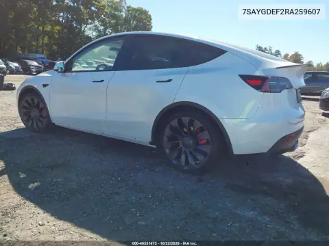 7SAYGDEF2RA259607 — 2024 Tesla Model Y, фото 3 с аукциона IAAI, повреждения снизу
