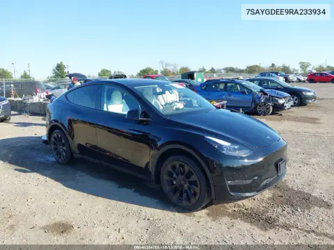 7SAYGDEE9RA233934 Tesla Model Y 2024 — Left side damage, before-repair photo