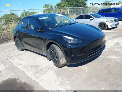 7SAYGAEE5RF990878 Tesla Model Y 2024 — повреждение Биологическая или химическая опасность, фото до ремонта