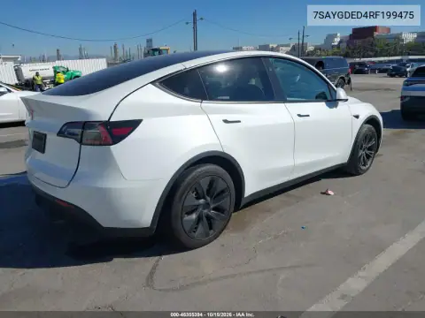7SAYGDED4RF199475 — 2024 Tesla Model Y, photo 4 from IAAI, Left side