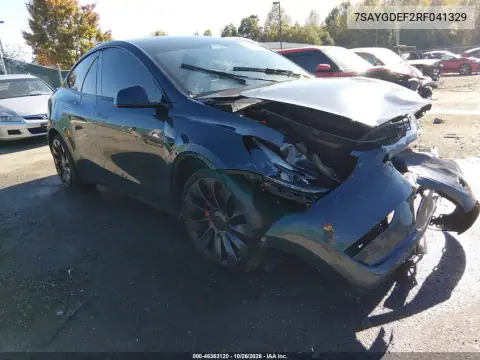 7SAYGDEF2RF041329 — 2024 Tesla Model Y, ЗАДНЯЯ ЧАСТЬ, фото до ремонта