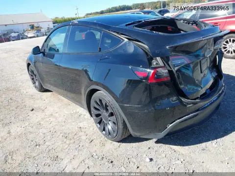 7SAYGDEF4RA333965 — 2024 Tesla Model Y, ფოტო 3, IAAI, უკანა ნაწილი