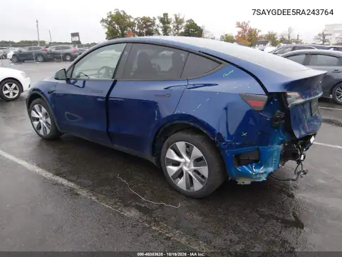 7SAYGDEE5RA243764 — 2024 Tesla Model Y, фото 3 с аукциона IAAI, ЗАДНЯЯ ЧАСТЬ