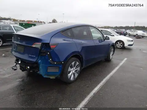 7SAYGDEE5RA243764 — 2024 Tesla Model Y, фото 4 с аукциона IAAI, ЗАДНЯЯ ЧАСТЬ