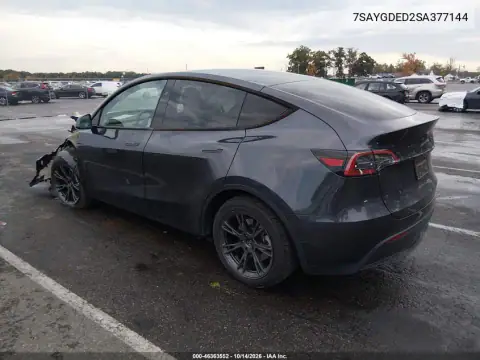 7SAYGDED2SA377144 — 2025 Tesla Model Y, zdjęcie 3 z IAAI, Przód