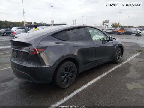 7SAYGDED2SA377144 — 2025 Tesla Model Y, zdjęcie 4 z IAAI, Przód