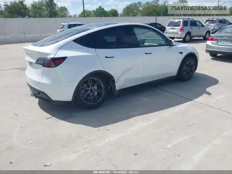 7SAYGDED8SA338588 — 2025 Tesla Model Y, ფოტო 4, IAAI, მარჯვენა მხარე