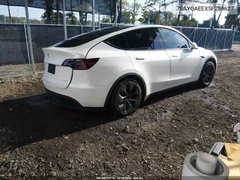 7SAYGAEEXSF259627 — 2025 Tesla Model Y, фото 4 з IAAI, Лівий бік