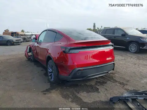 7SAYGDEE7TF693376 — 2026 Tesla Model Y, zdjęcie 3 z IAAI, Przód