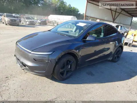 7SAYGDED3TA476508 — 2026 Tesla Model Y, photo 2 from IAAI, Front end