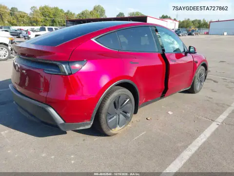 7SAYGDEE5TA727862 — 2026 Tesla Model Y, фото 4 с аукциона IAAI, передняя часть слева