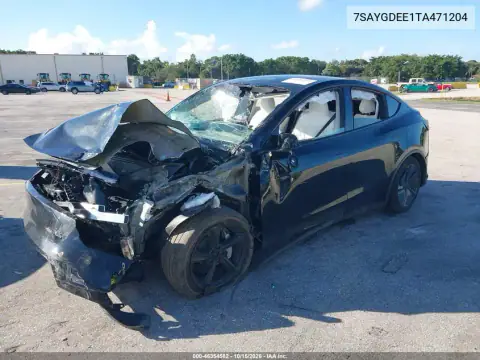 7SAYGDEE1TA471204 — 2026 Tesla Model Y, foto 2 de IAAI, Riesgo biológico / químico