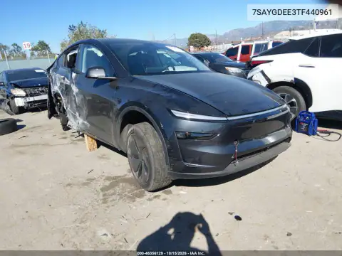 7SAYGDEE3TF440961 — 2026 Tesla Model Y, Prawy tył, zdjęć przed naprawą