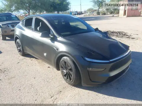 7SAYGDEE4TF626234 — 2026 Tesla Model Y, წინა მარცხენა ნაწილი, ფოტოები შეკეთებამდე
