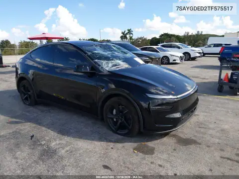 7SAYGDED2TF575517 — 2026 Tesla Model Y, изъят кредитором, фото до ремонта